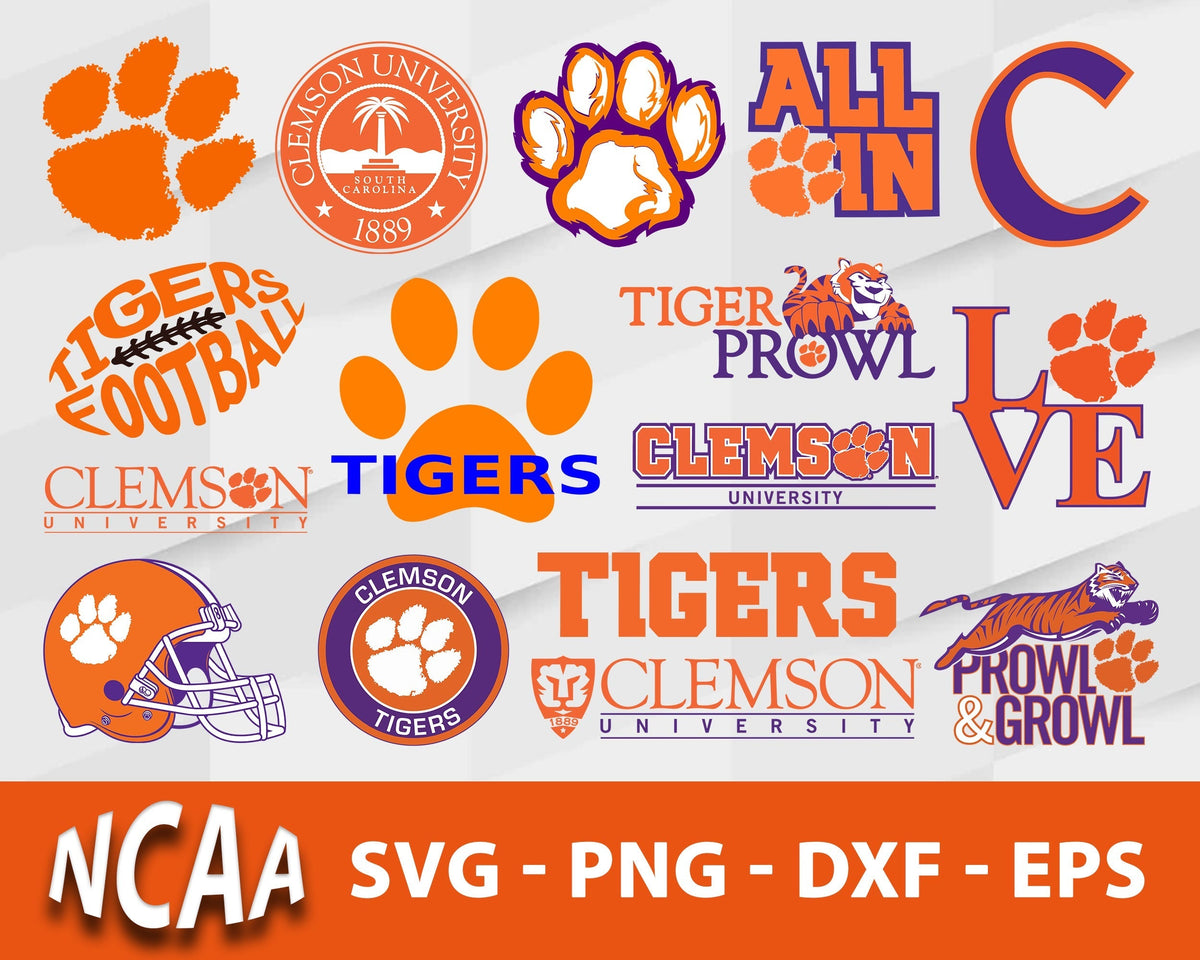 Clemson Tigers Svg Bundle, Clemson Tigers Svg, Sport Svg, Ncaa Svg, Png, Dxf, Eps Digital file.