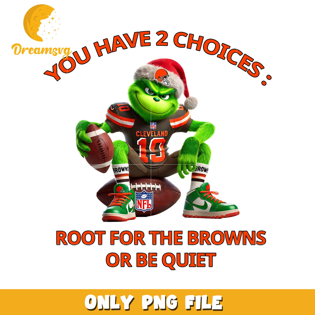 Cleveland browns grinch png, american sports png, nfl plus png