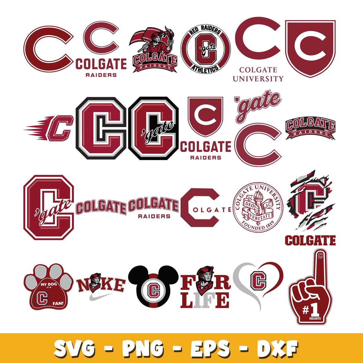 Colgate Raiders Bundle svg, Colgate Raiders logo svg, ncaa svg
