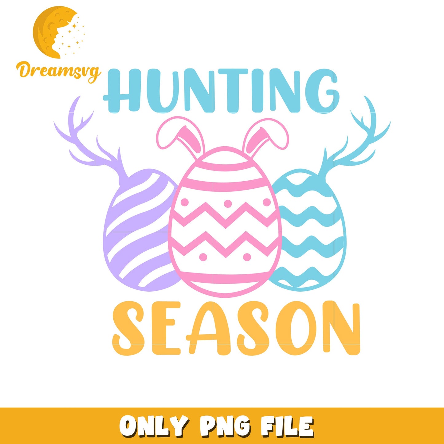 Colorful Easter Eggs Design for Spring Hunting Season PNG
