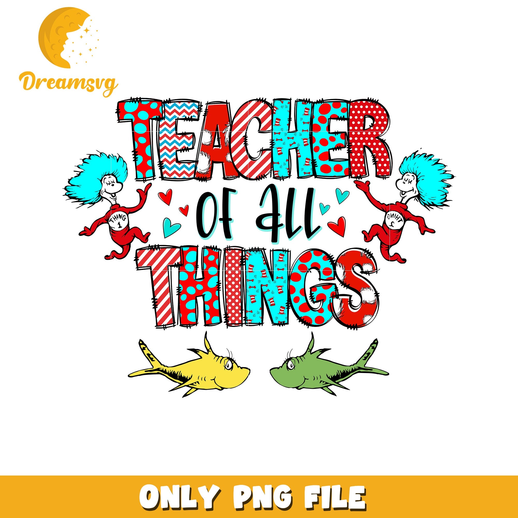 Colorful Teacher of All Things SVG PNG Design for Educators