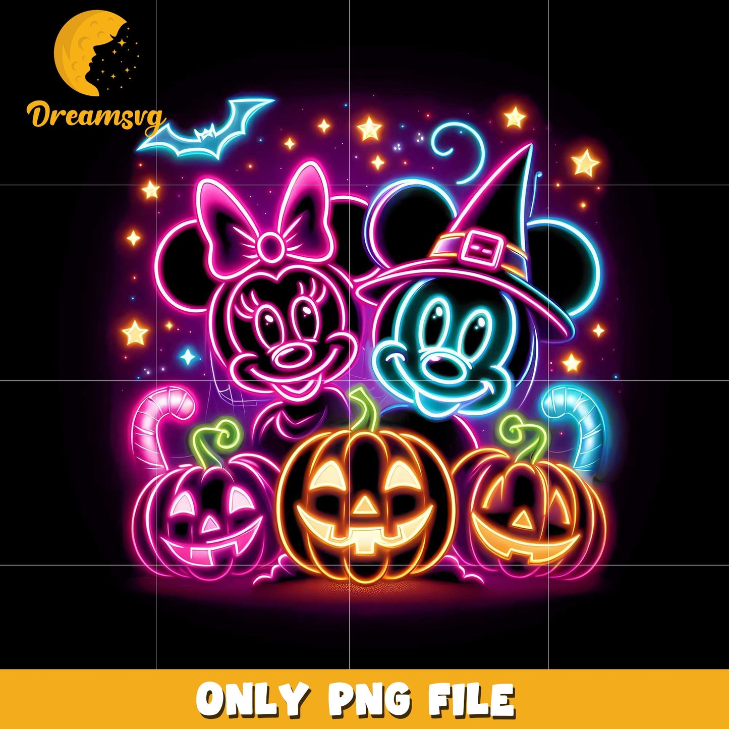 Colorful minnie and mickey pumpkin png, halloween wallpaper png, halloween decorations png
