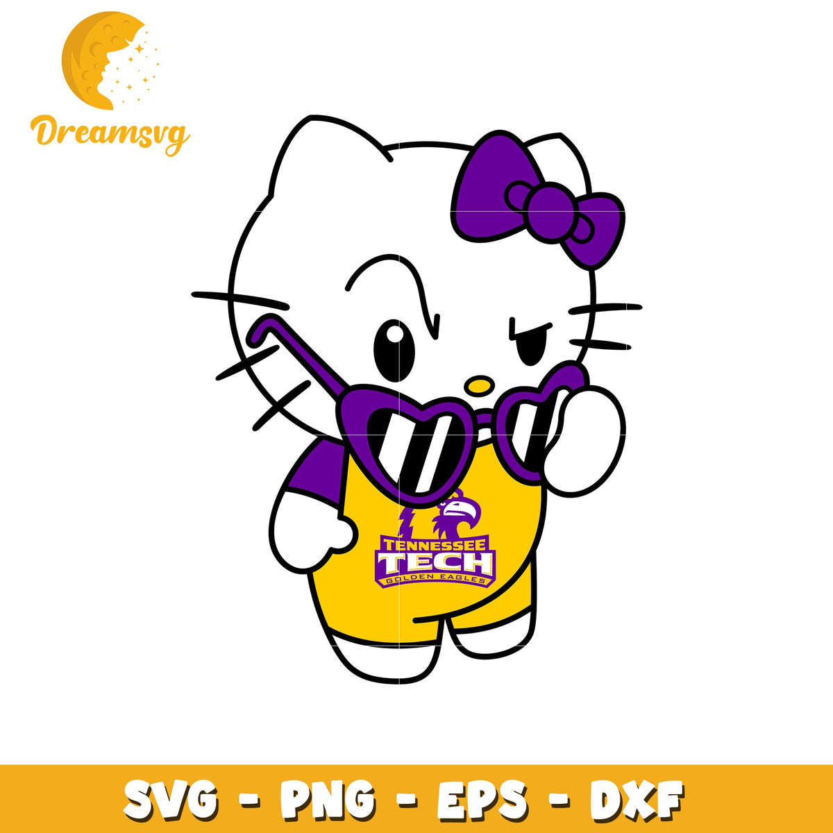 Cool Cat SVG Design for Tennessee Tech Fans