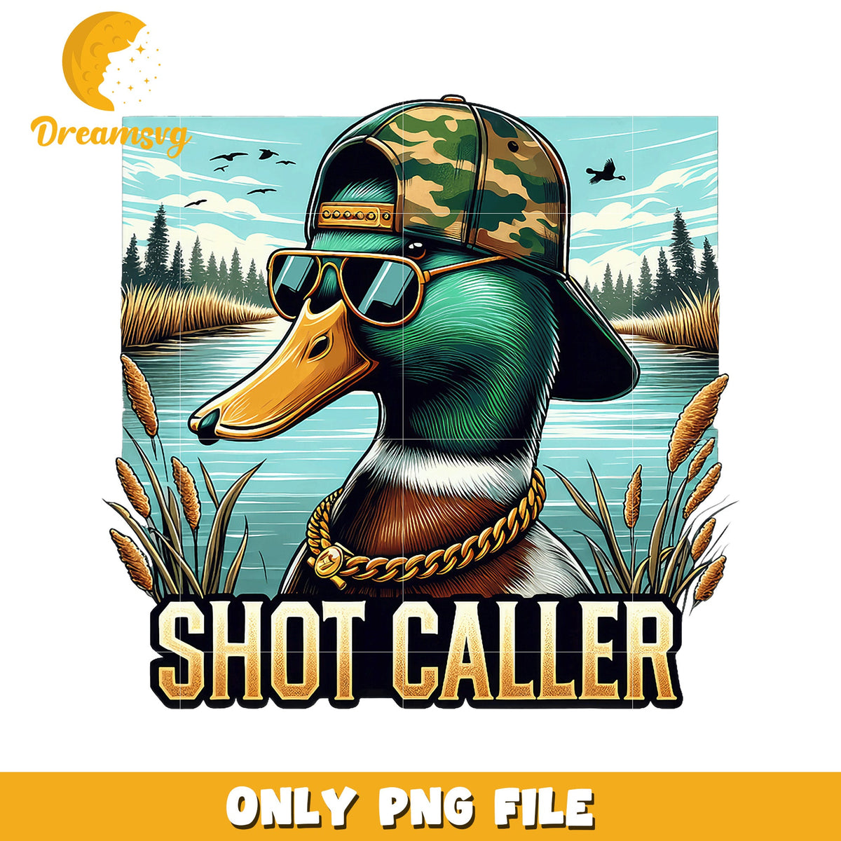 Cool Duck Shot Caller PNG Design