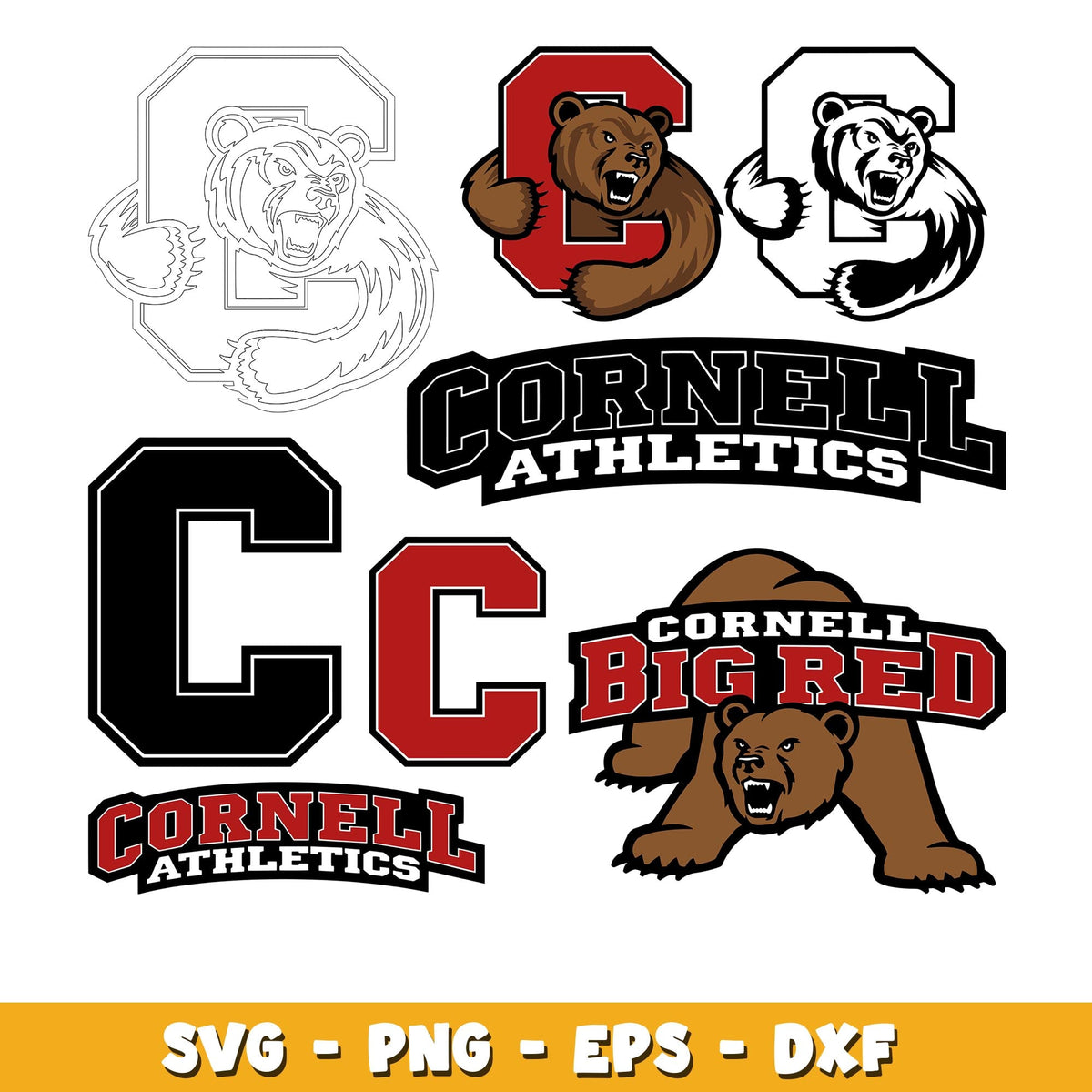 Cornell Big Red Bundle svg, Cornell Big Red logo svg, ncaa svg