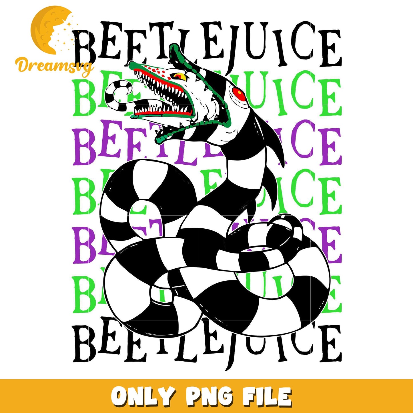 Creepy snake beetlejuice png, halloween spirit png, halloween town png