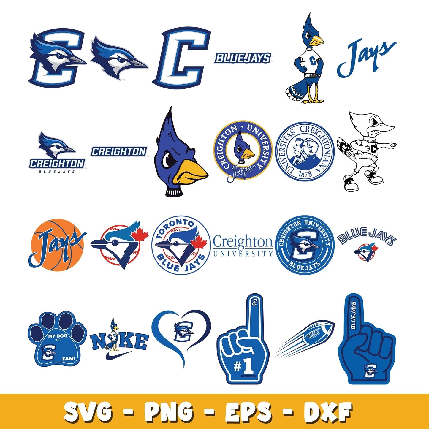 Creighton Bluejays Bundle svg, Creighton Bluejays logo svg, ncaa svg