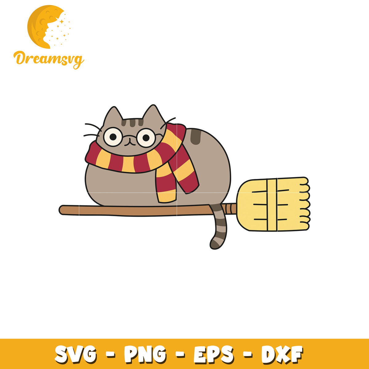 Cute Cat Witch SVG PNG EPS DXF