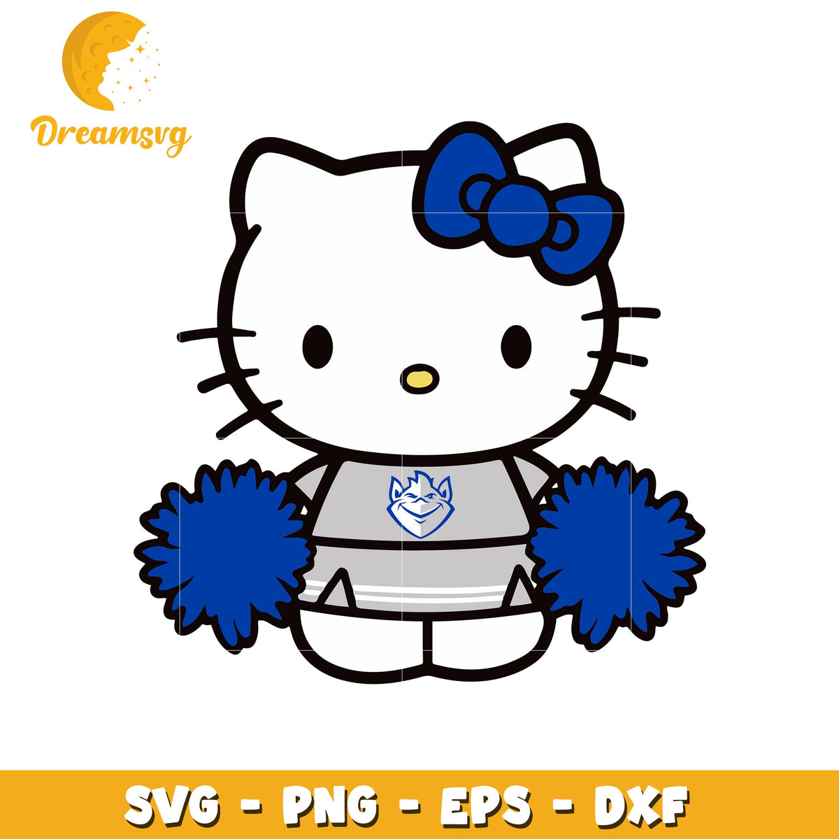 Cute Cheerleader Hello Kitty SVG Design File