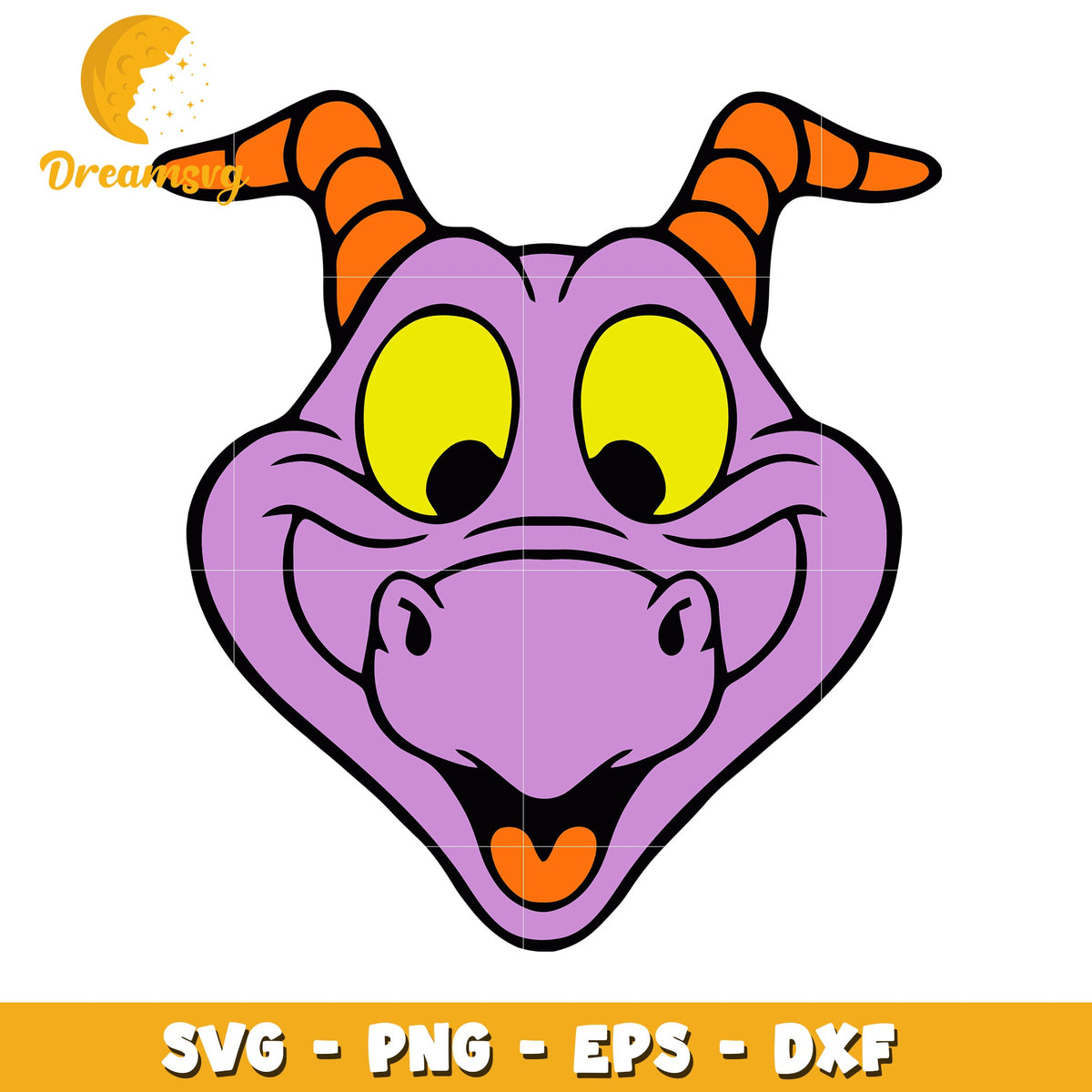 Cute Dragon Face SVG PNG EPS DXF