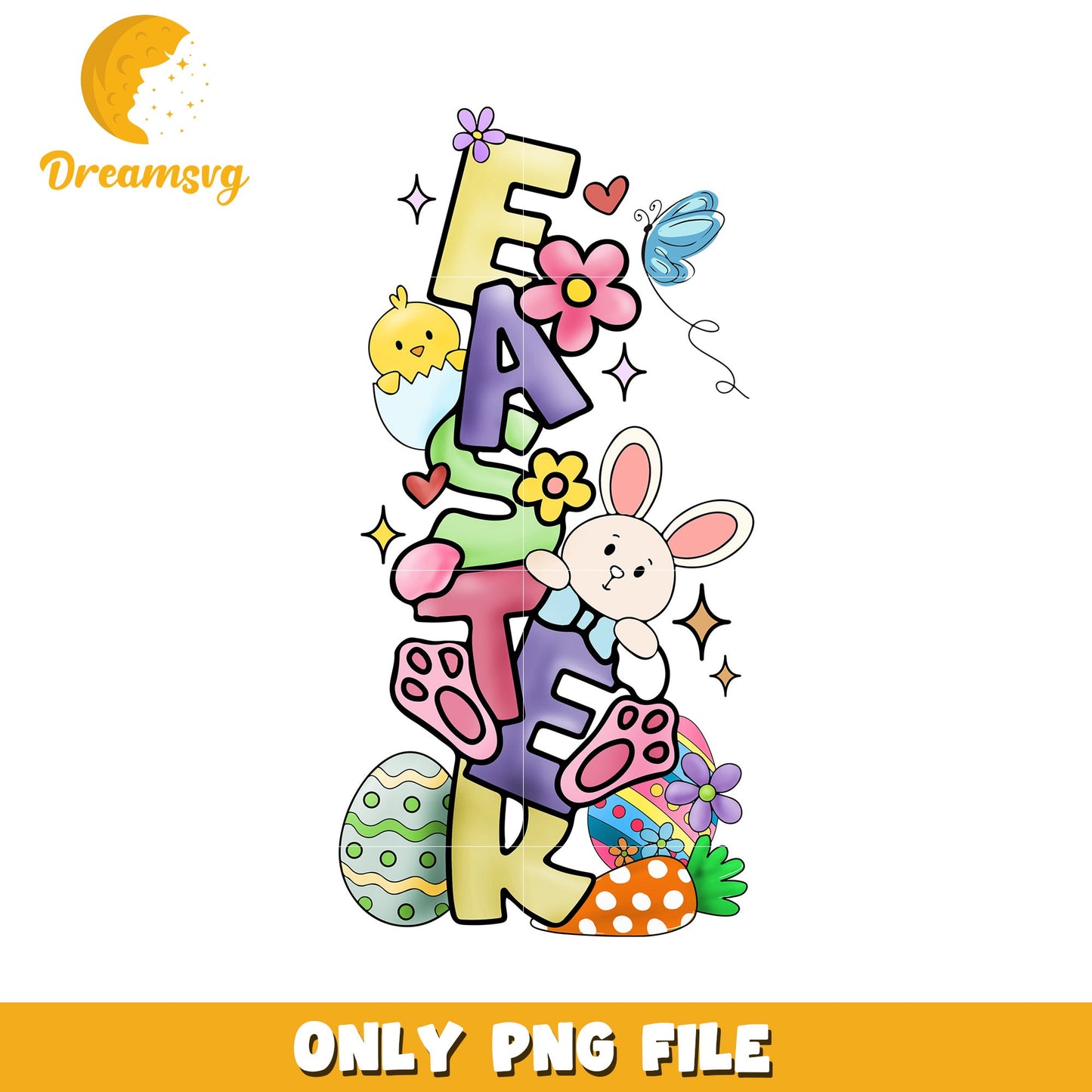 Cute Easter Bunny PNG Design
