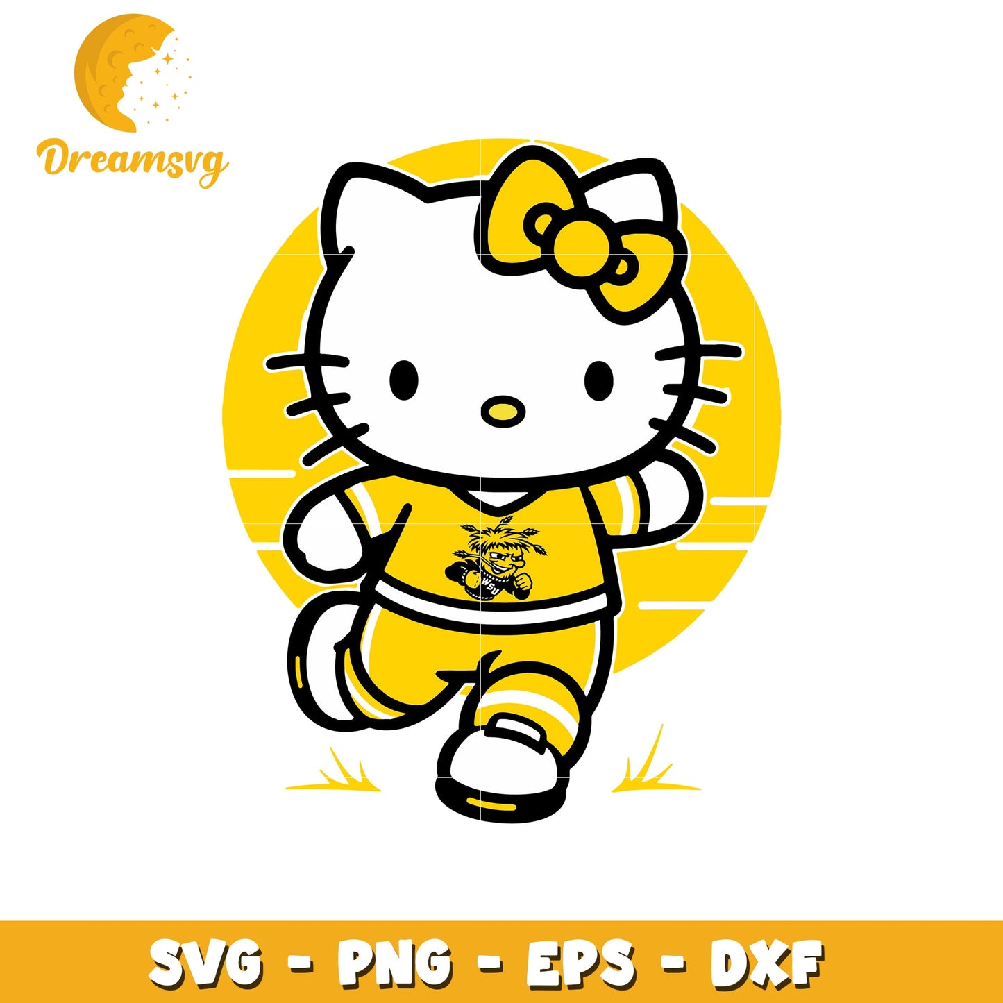 Cute Hello Kitty SVG Design for Crafting Projects