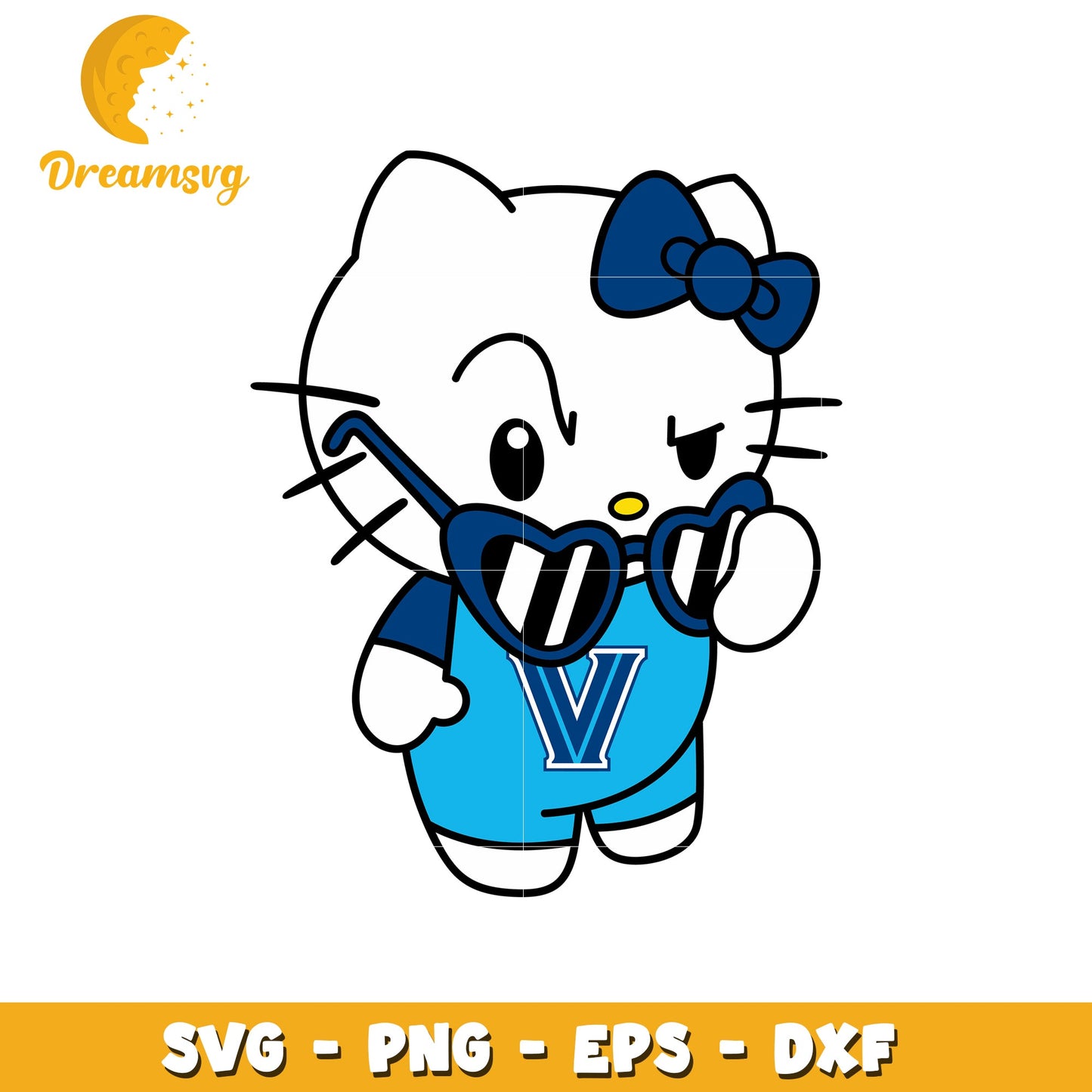 Cute Hello Kitty SVG Design in Sunglasses 2023