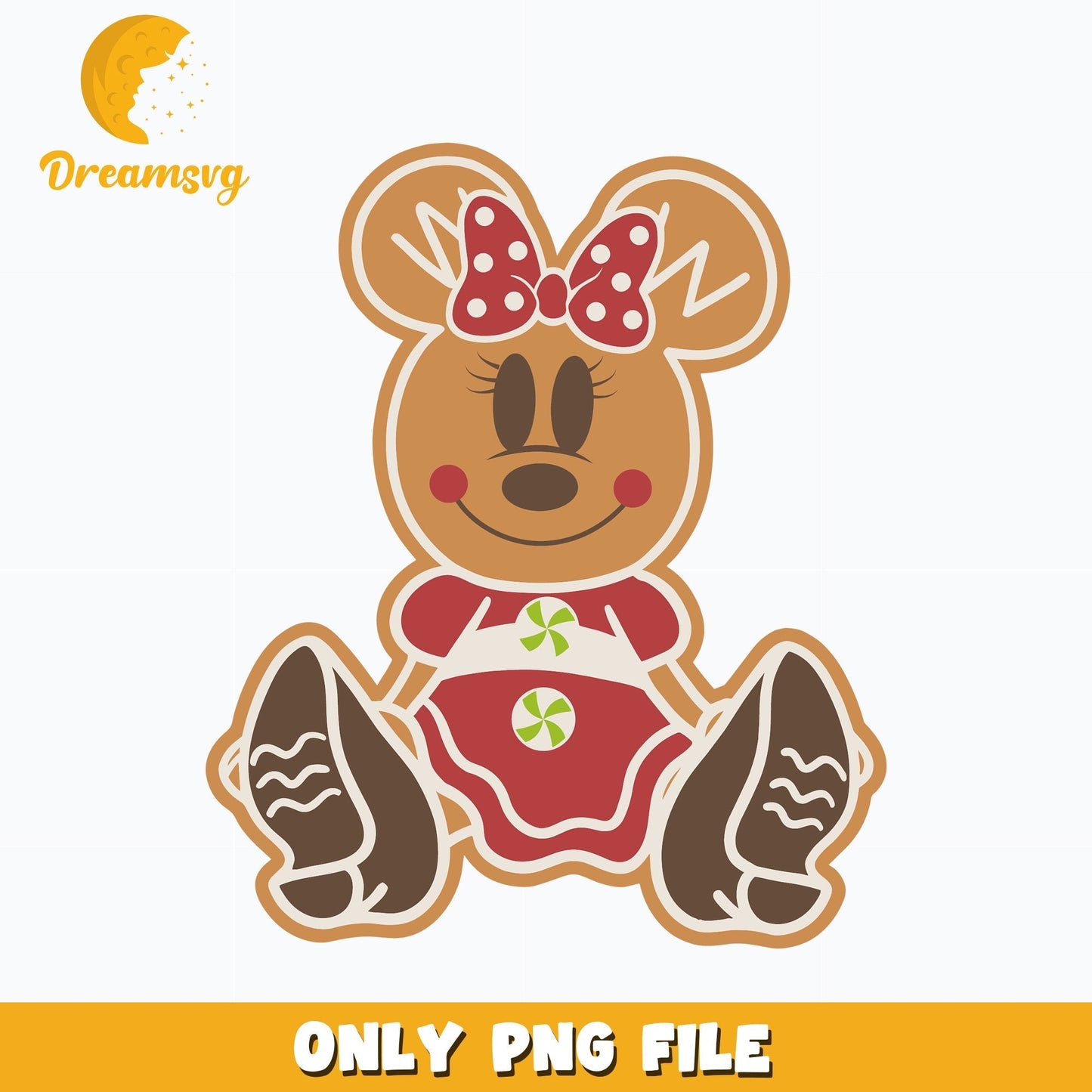 Cute Minnie Gingerbread png