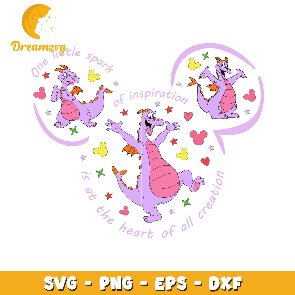 Cute Purple Dragon SVG PNG EPS DXF