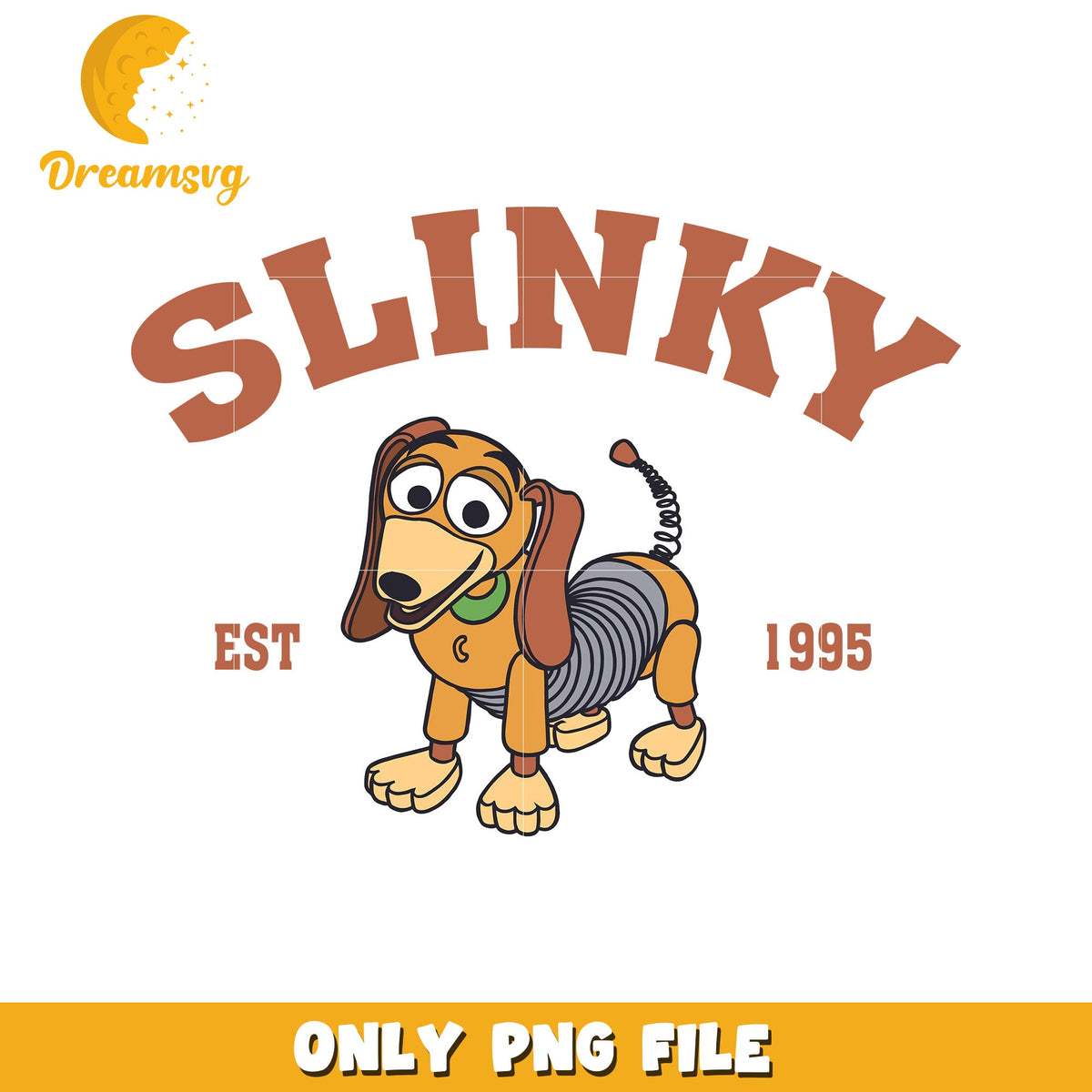 Cute Slinky Dog PNG File for Kids Decor and Gifts