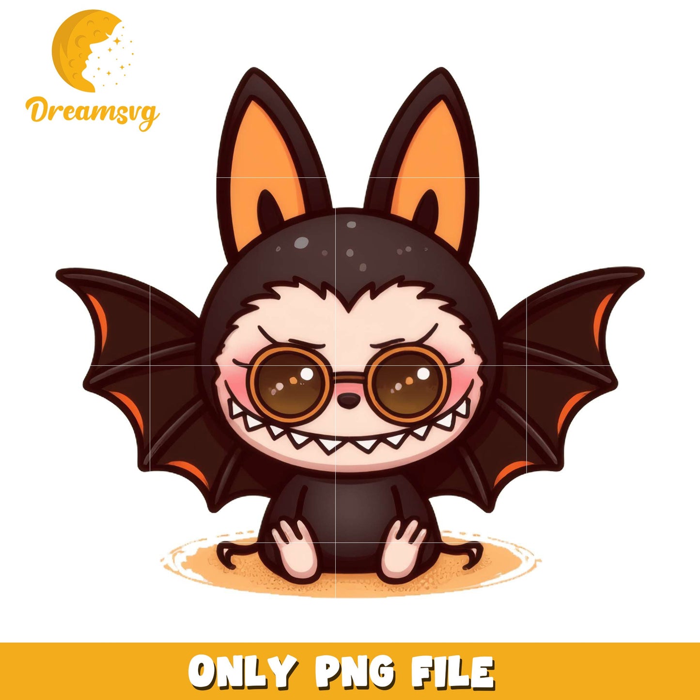 Cute labubu bat png, halloween cartoons png, halloween labubu png