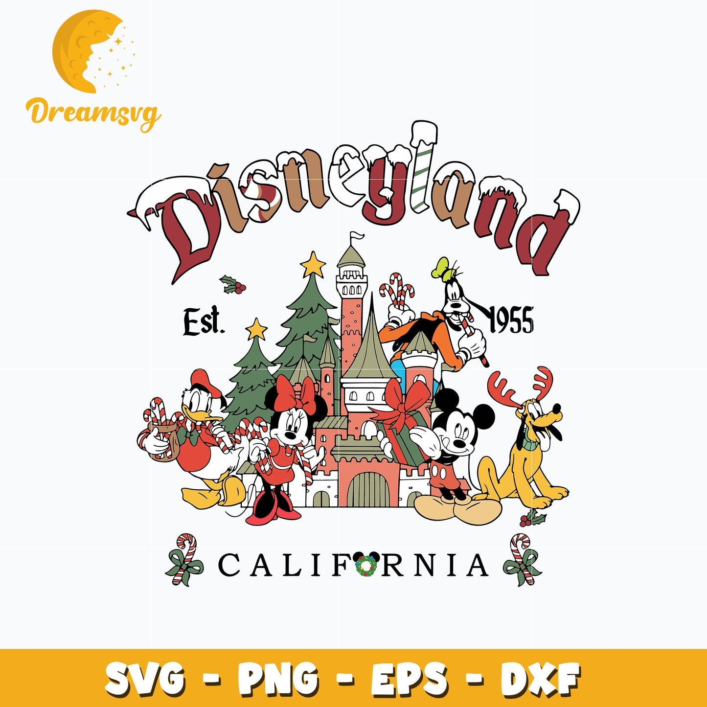 Disneyland Est 1955 California svg, mickey and friends svg
