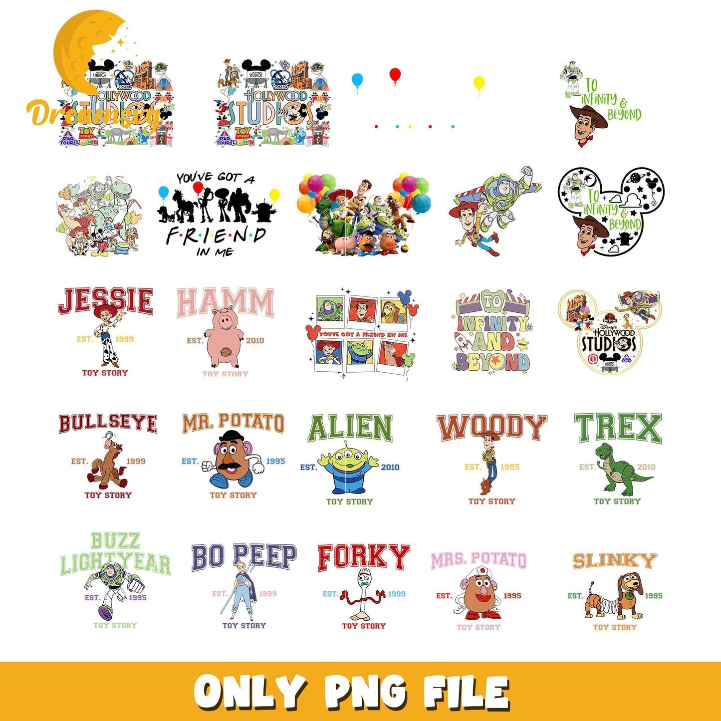 Jessie est 1999 toy story design bundle png, toy story characters png