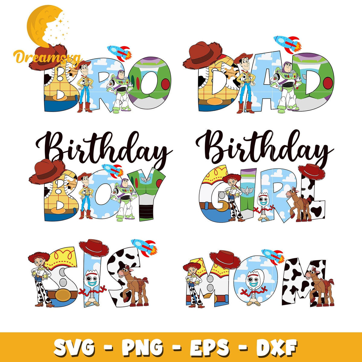 Toy story birthday boy design bundle svg, toy story happy birthday svg