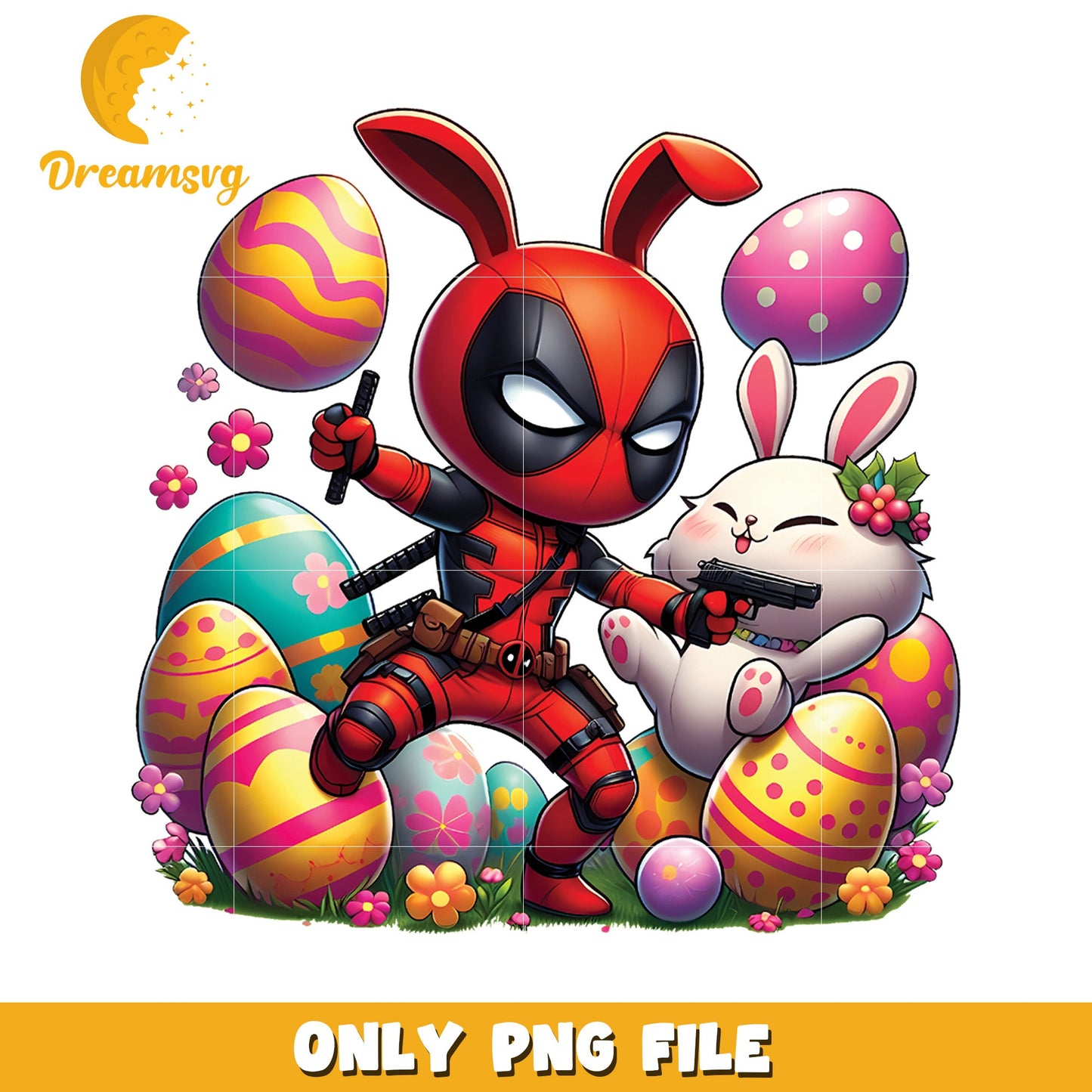 Deadpool Easter Bunny PNG Image