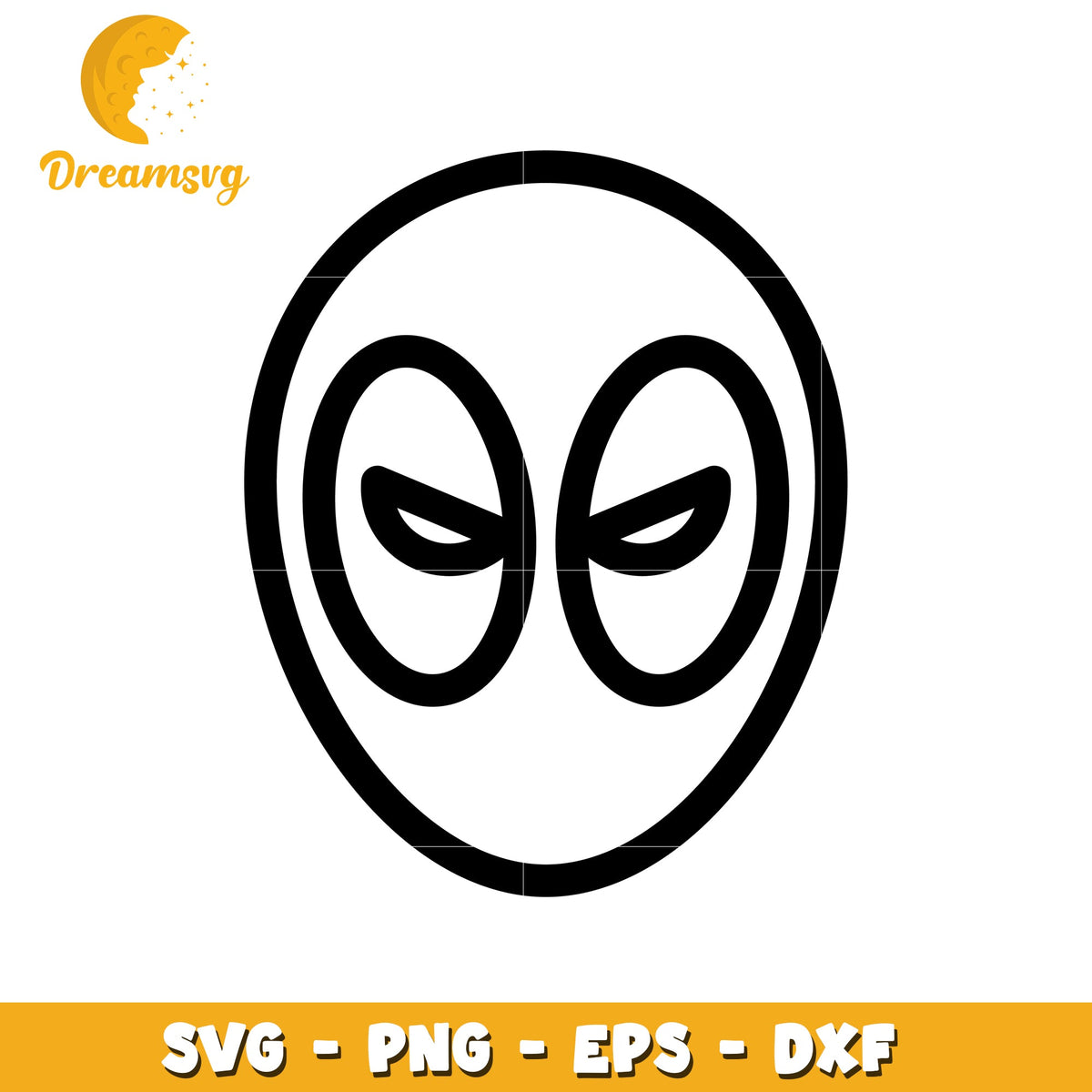 Deadpool Mask PNG, SVG, EPS, DXF Files