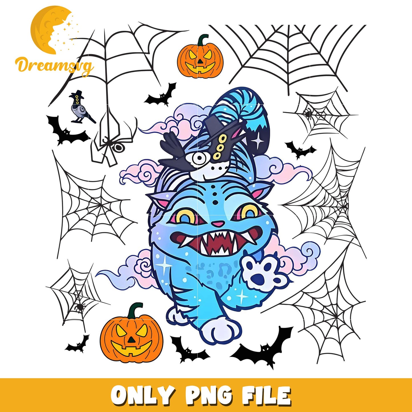 Demon Hunters Tiger Halloween png, halloween pumpkin png, spooky halloween png
