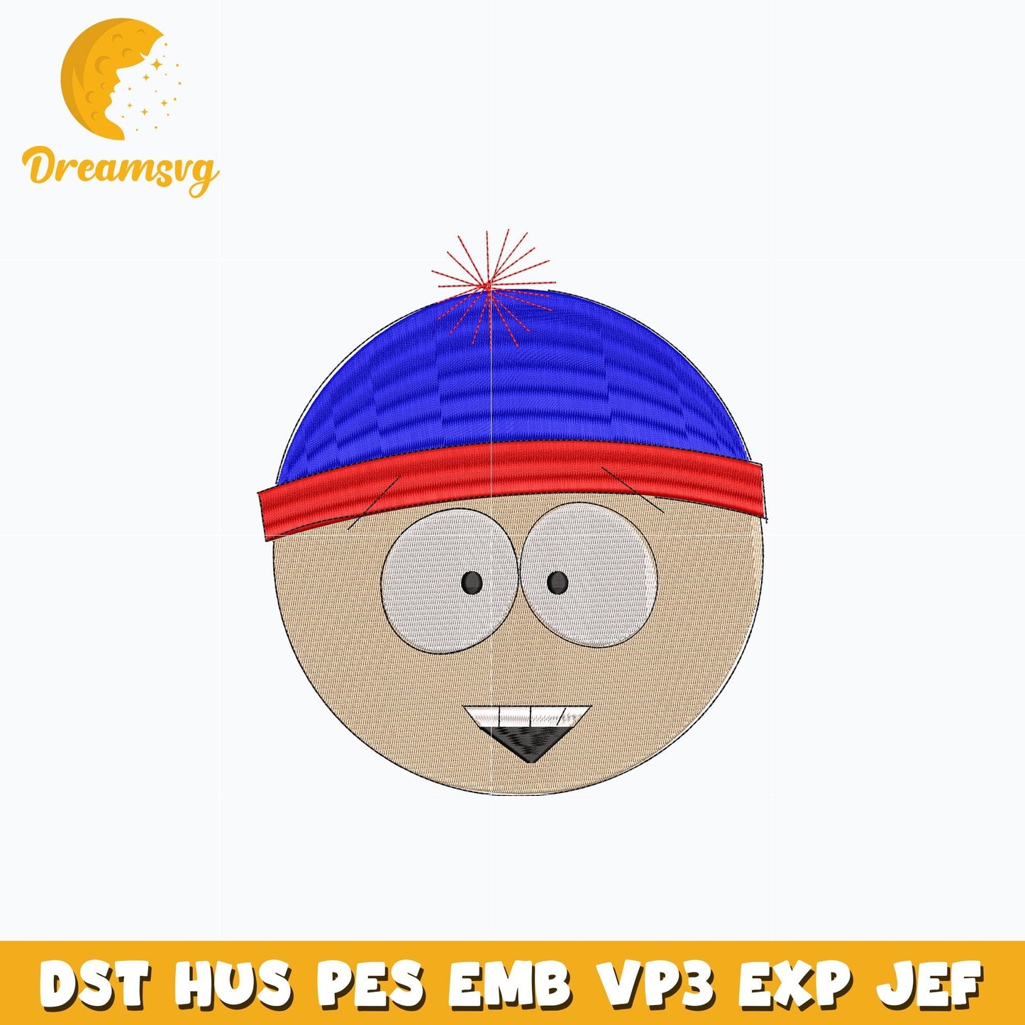Stan Marsh face embroidery design
