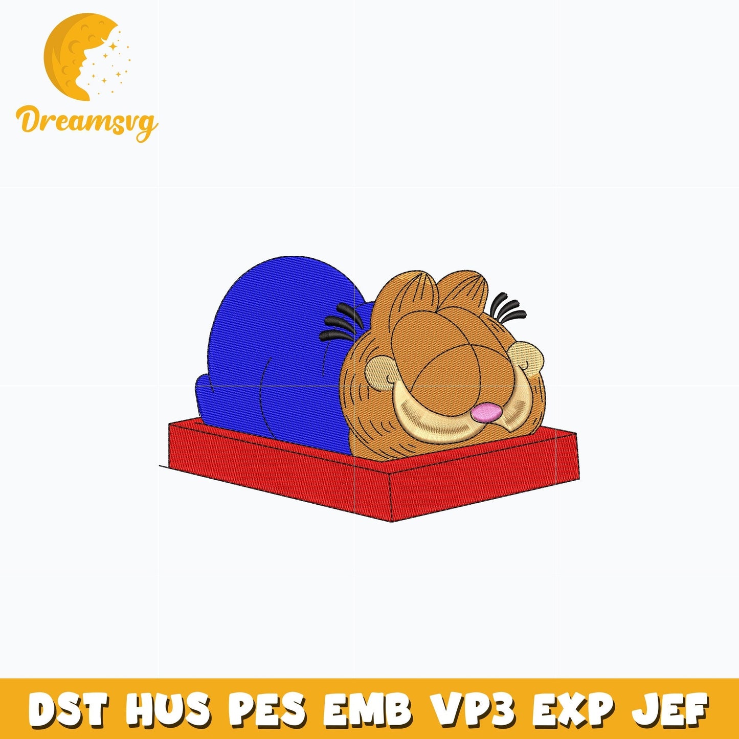 Garfield Sleeping embroidery design