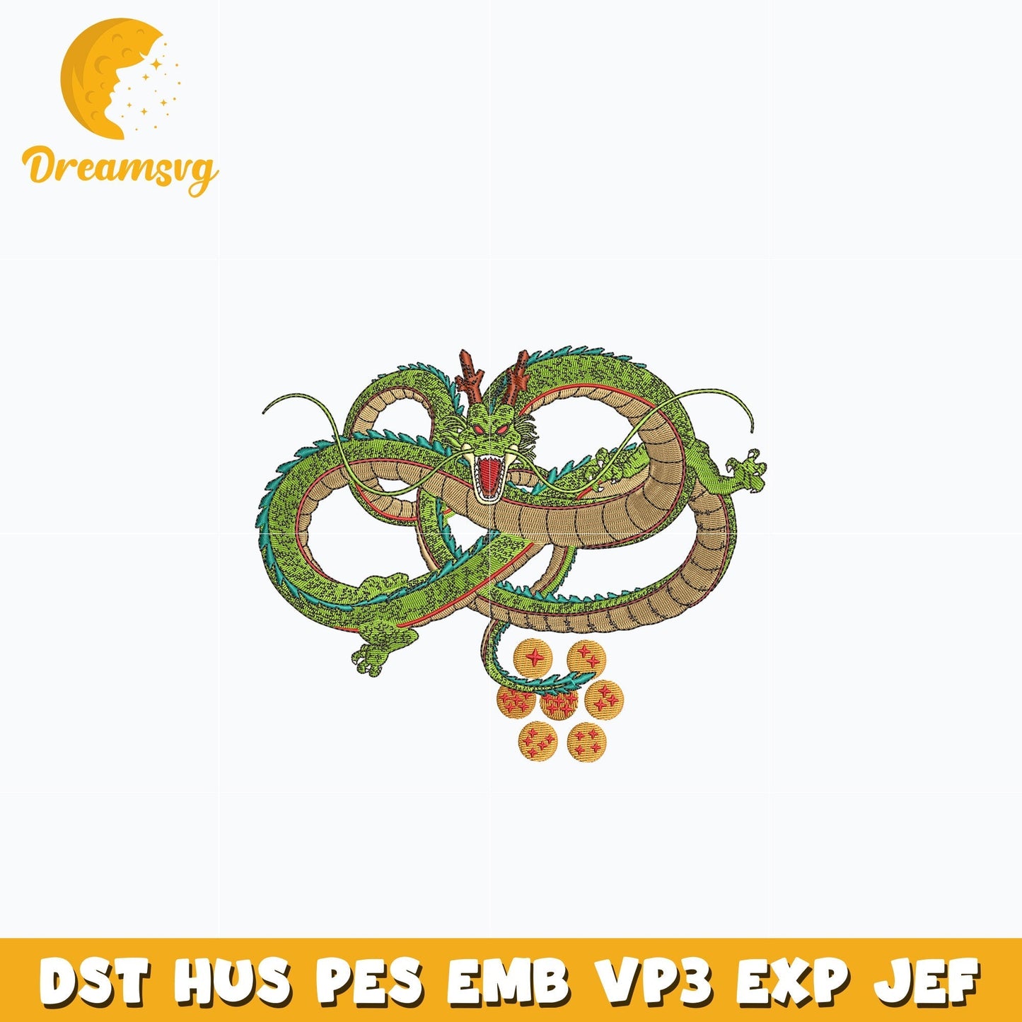 Dragon Ball Shenlong embroidery design