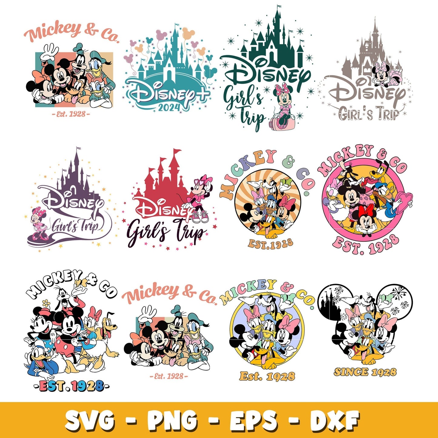 Disney mickey est 1928 svg bundle, Disney mickey svg, Disney svg