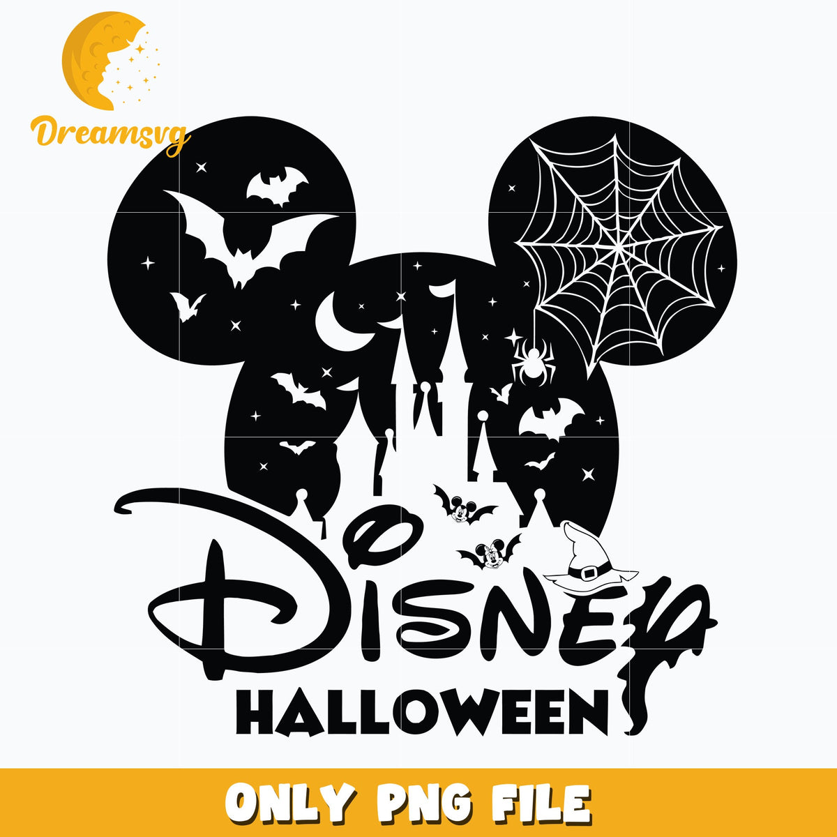 Disney Castle Mickey Mouse halloween png, Halloween png, Digital download