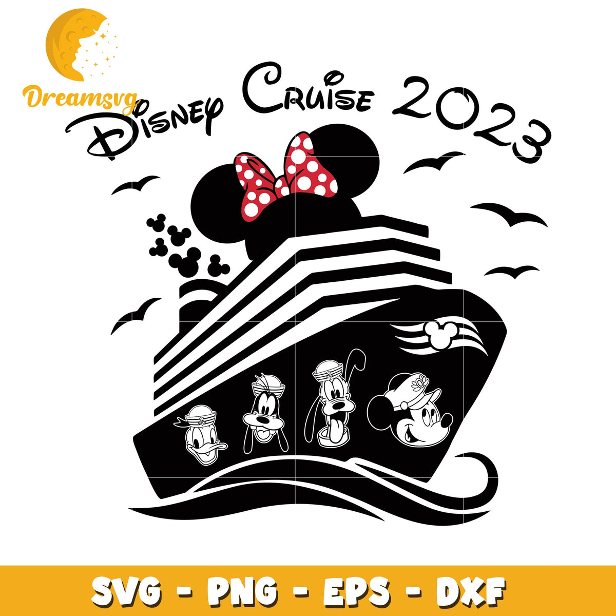 Disney Cruise 2023 SVG File with Mickey and Friends Theme Design