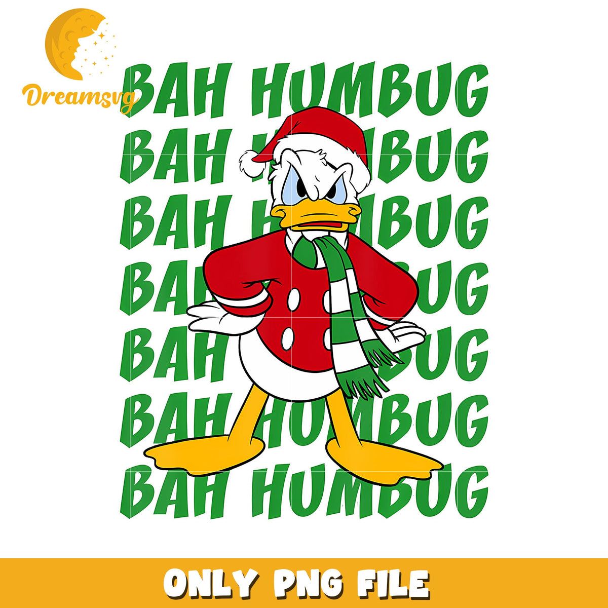 Disney Donald Duck Bah Humbug png, halloween season png, halloween era png