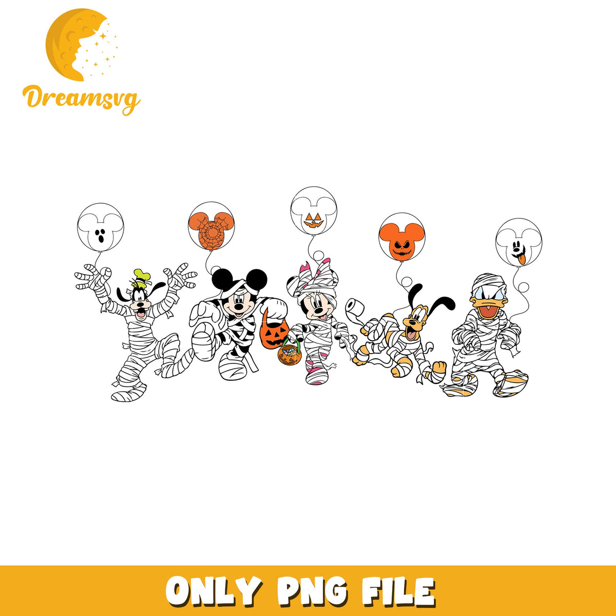 Disney Halloween PNG Mummy Friends