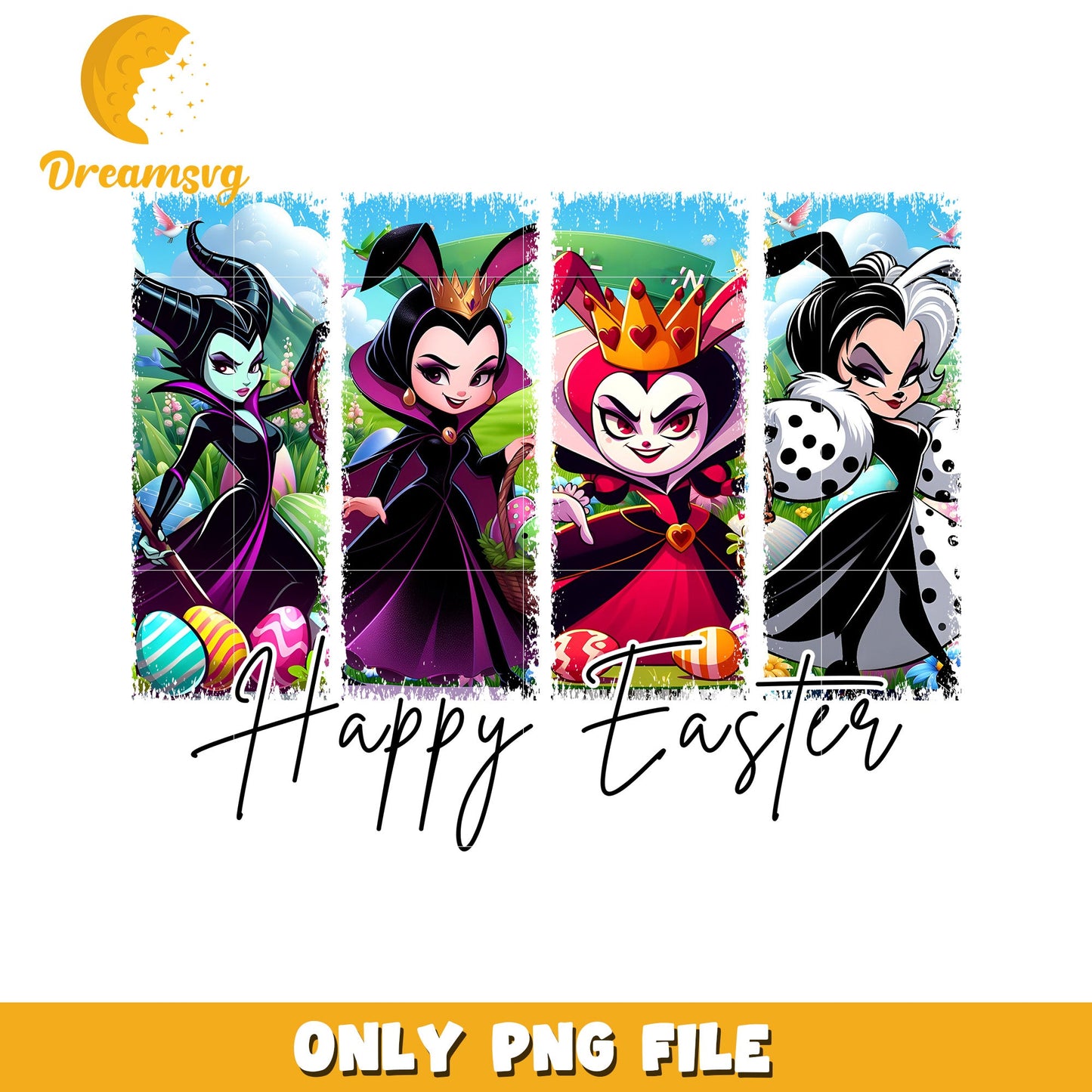 Disney Villains Happy Easter PNG