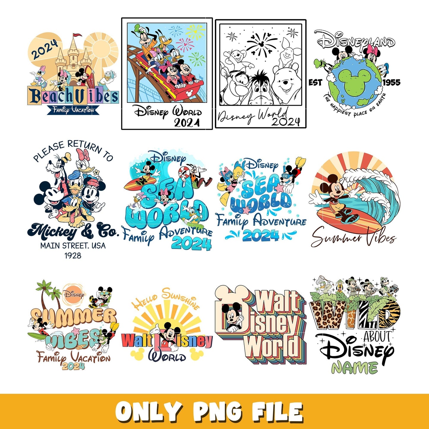 Mouse and friends bundle png, Disney cartoon png, Digital download