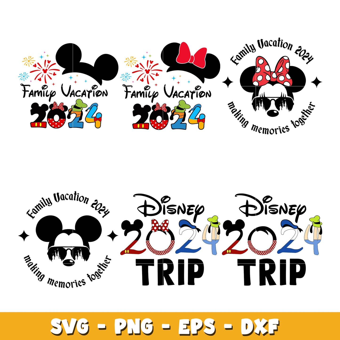 Minnie mouse disney 2024 and friends bundle svg, Disney svg, Digital download