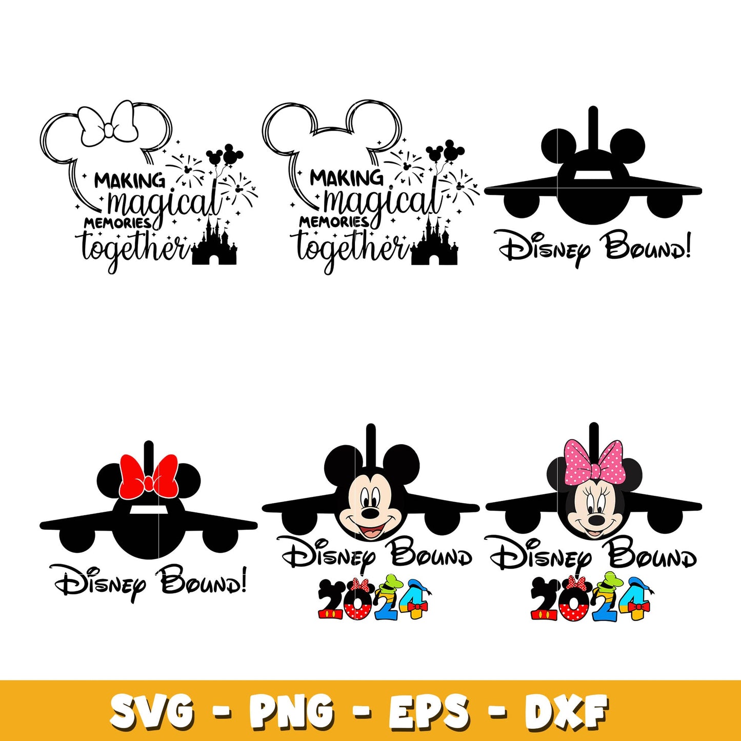 Disney magical Mickey head and friends bundle svg, Disney svg, Digital download