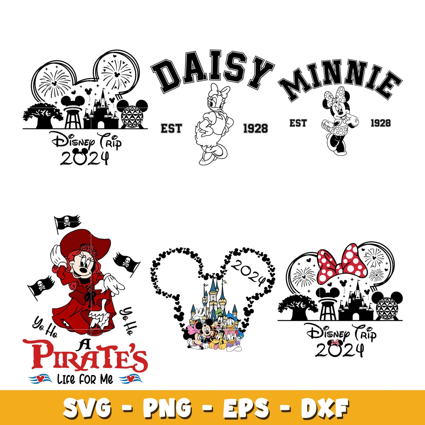 Disney mouse and friends bundle svg, Disney cartoon svg, Digital download