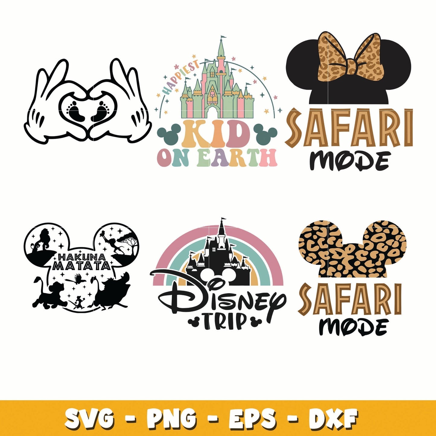 Disney mickey safari mode svg bundle, Disney trip svg, Disney svg