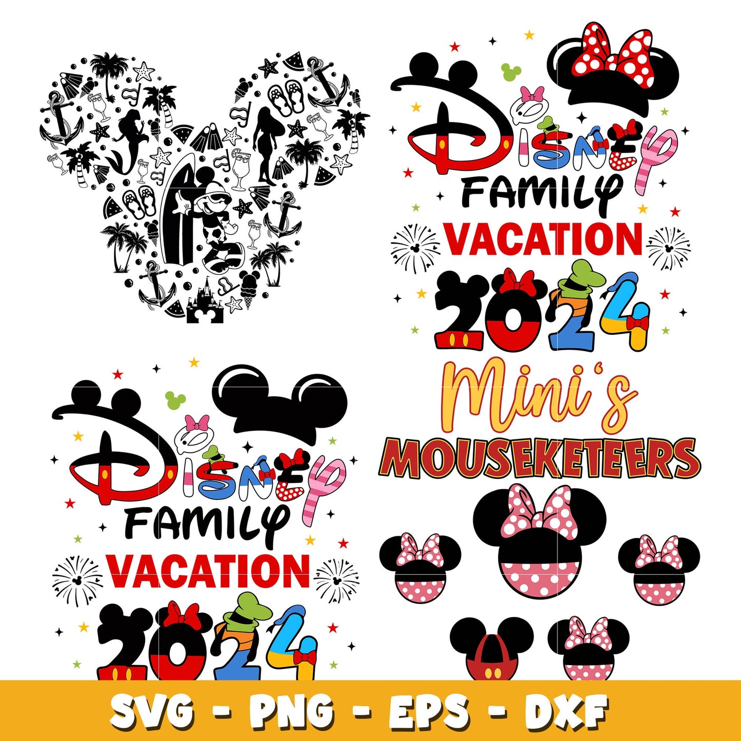 Disney Trip Family Vacation bundle svg, Disney cartoon svg, Digital download
