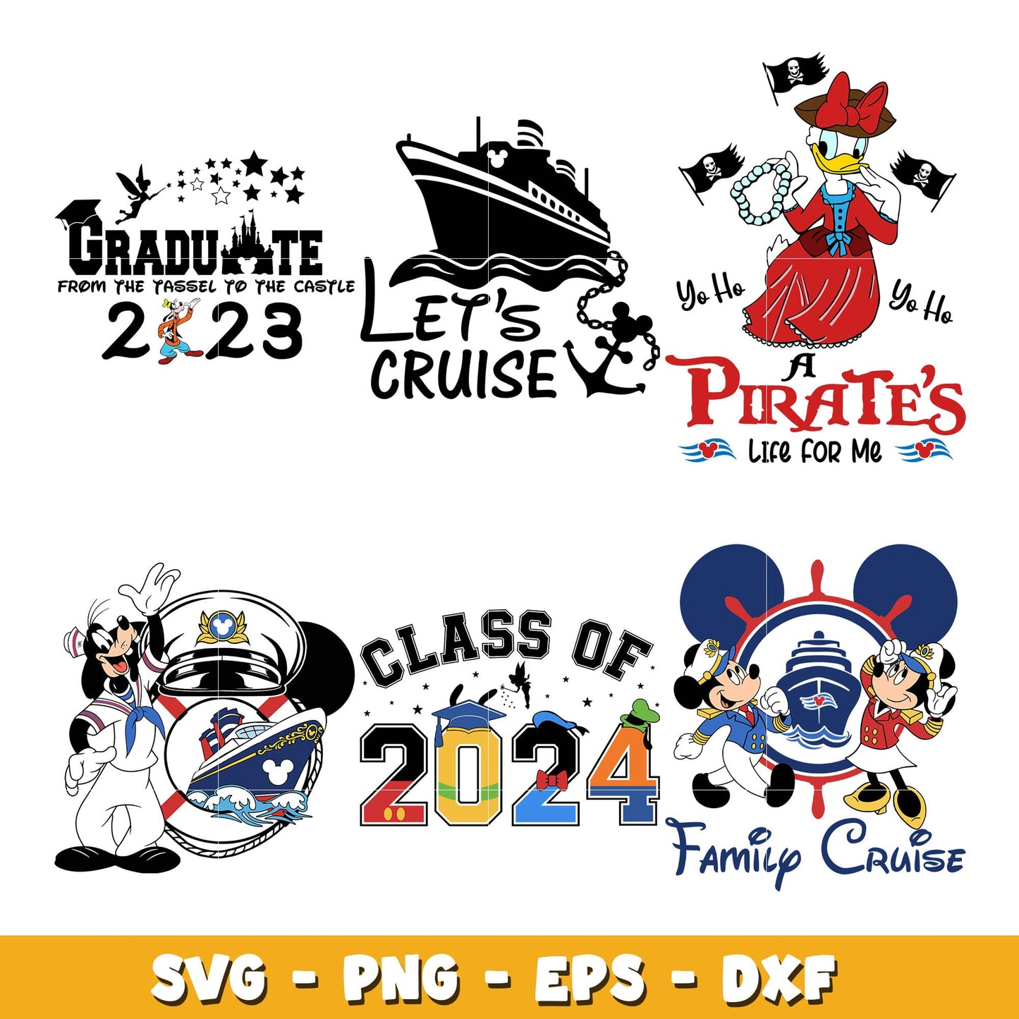 Minnie couple let's cruise bundle svg, Disney cartoon svg, Digital download