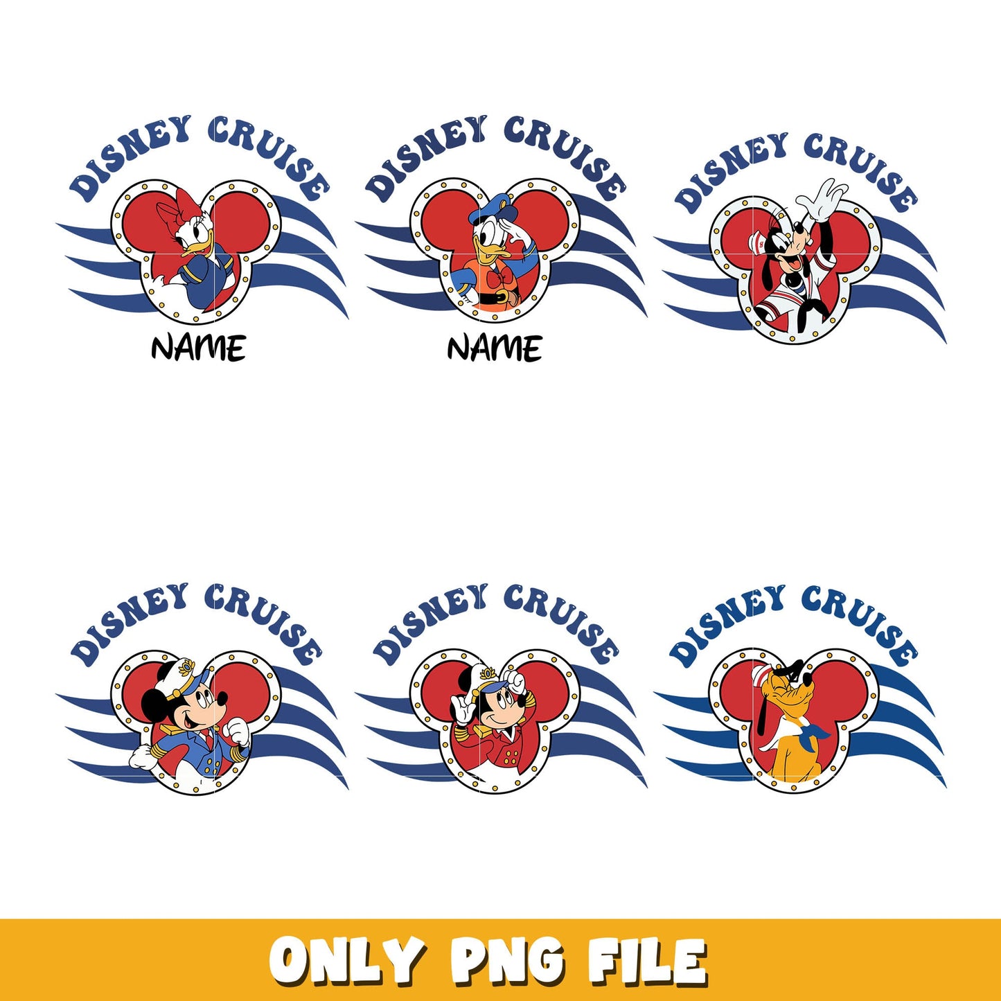 Disney mickey cruise friends png bundle, Disney cruise png, disney png