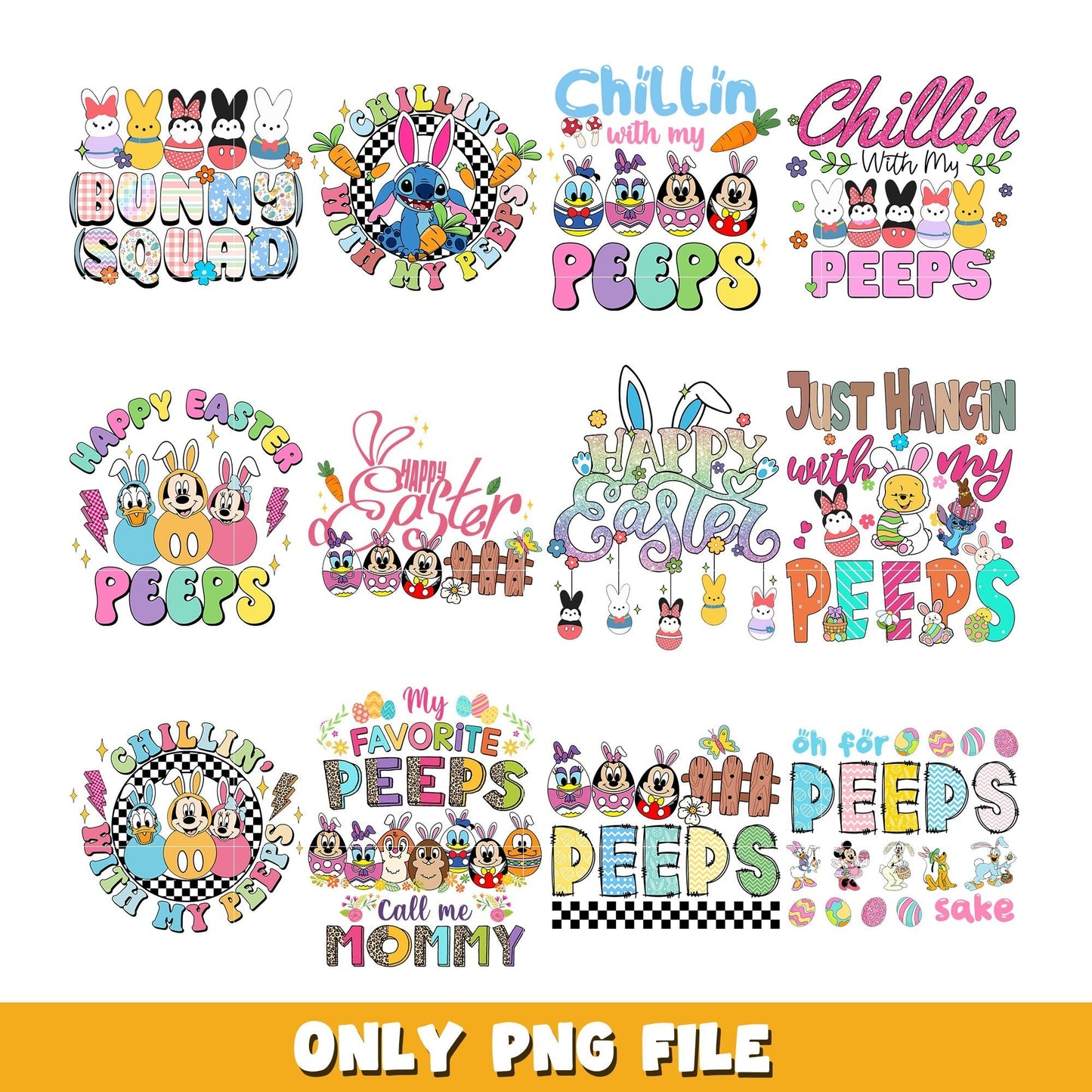 Disney easter bundle png, Disney cartoon png, Digital download
