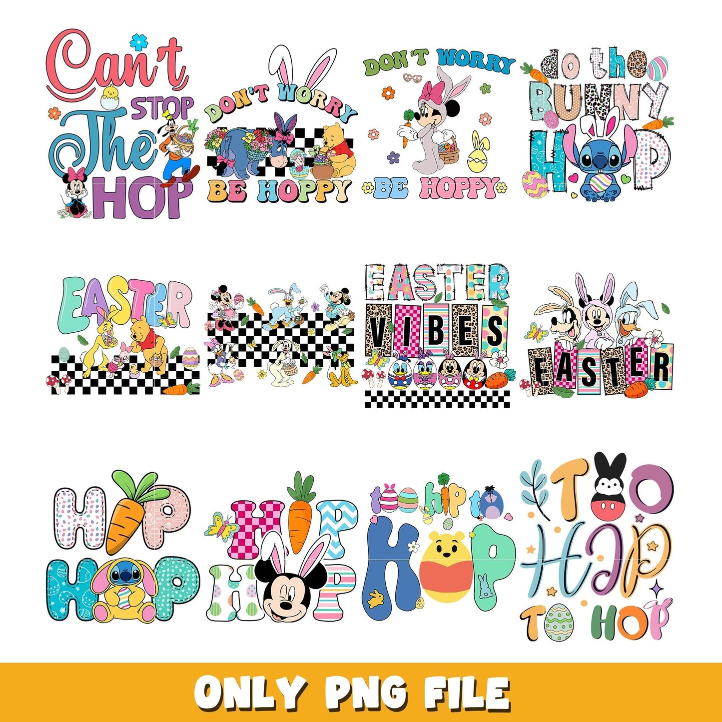 Disney friends easter bundle png, Disney cartoon png, Digital download