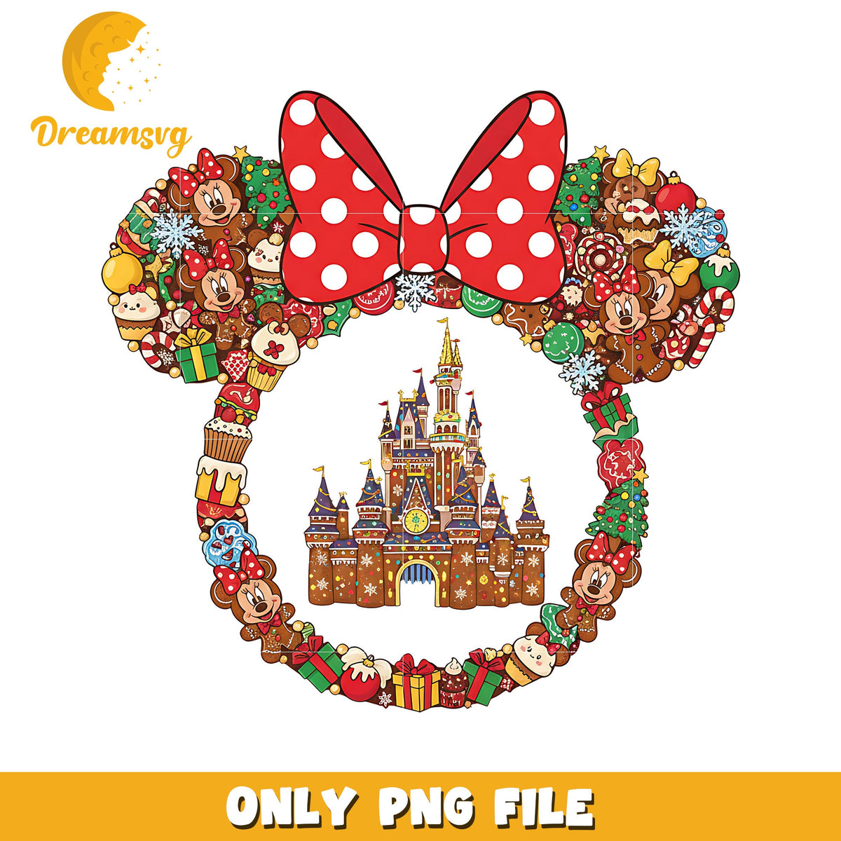 Disneyland mimi png, christmas season png, disney png