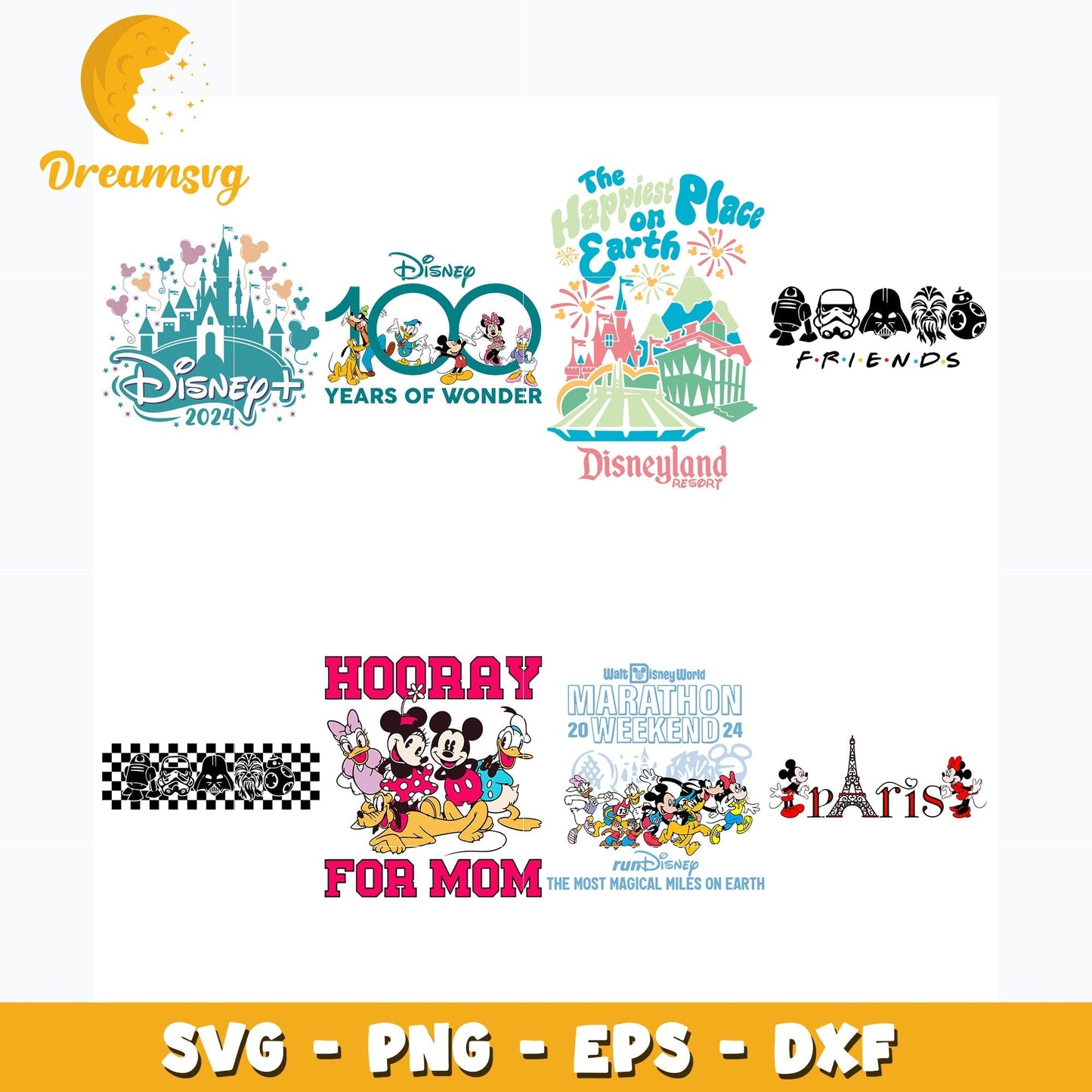 Disney mickey and Star Wars Friends bundle svg, Disney svg, Digital download