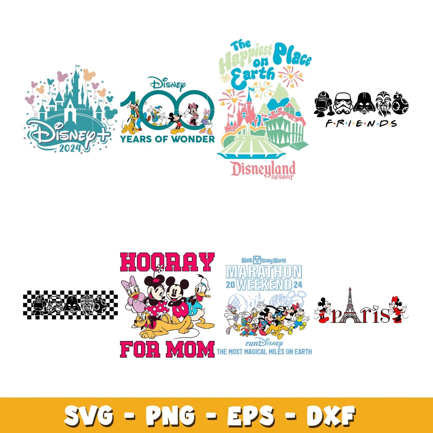 Disney sublimation designs bundle svg, Disney cartoon svg, Digital download