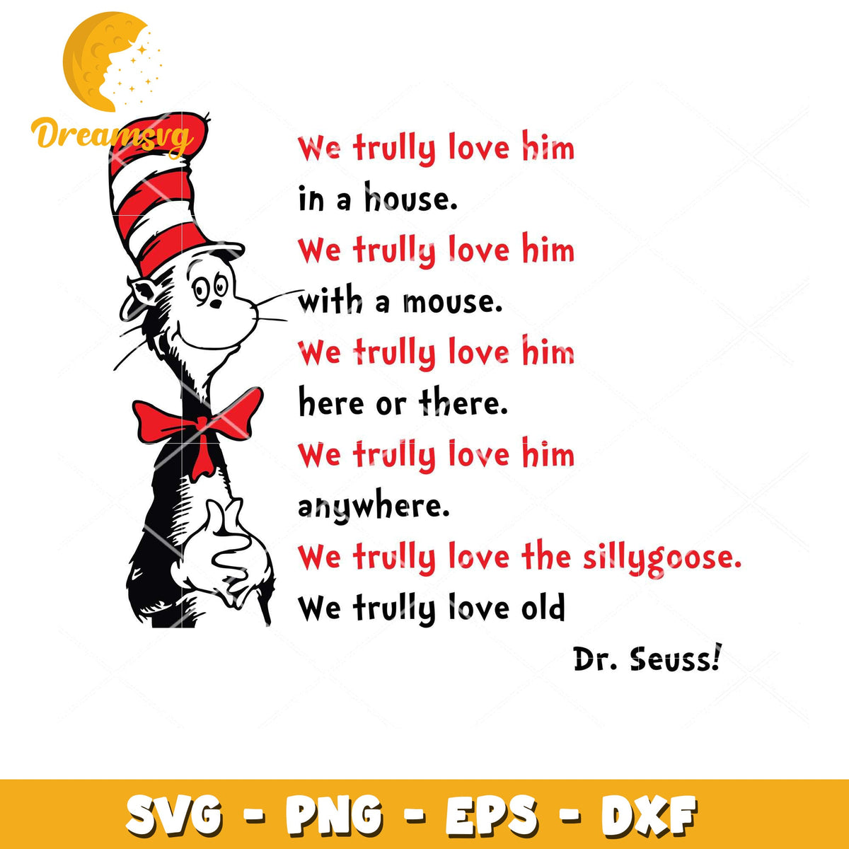 Dr Seuss Cat SVG Cut File